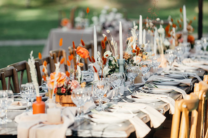 Wedding banquet table